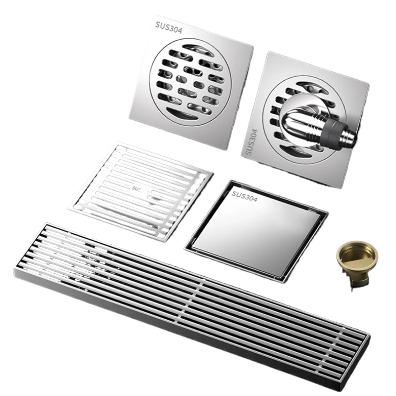 Toilet Odor Proof Stainless Steel Drainage Floor Drain(C)