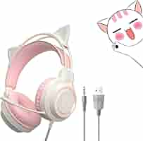Amazon.co.jp: ゲーミングヘッドセット 猫耳ヘッドホン ねこみみ
