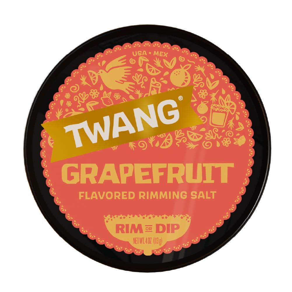 Twang Flavored Salt Rimmer, Grapefruit, for Margaritas, Mocktails, Smoothies and Micheladas, 4 Ounce (Pack of 12)
