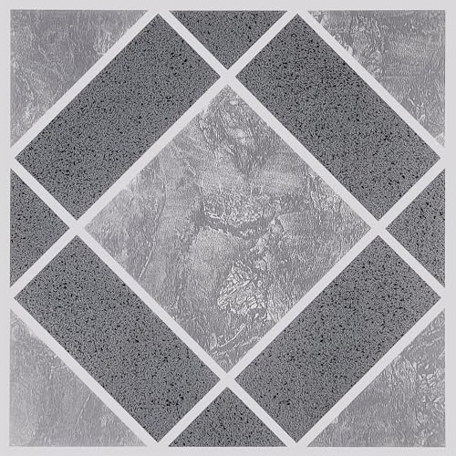 Nexus Self Adhesive 12-Inch Vinyl Floor Tiles, 20 Tiles - 12' x 12', Light & Dark Diamond Pattern - Peel & Stick, DIY Flooring for Kitchen, Dining Room, Bedrooms & Bathrooms by Achim Home Decor
