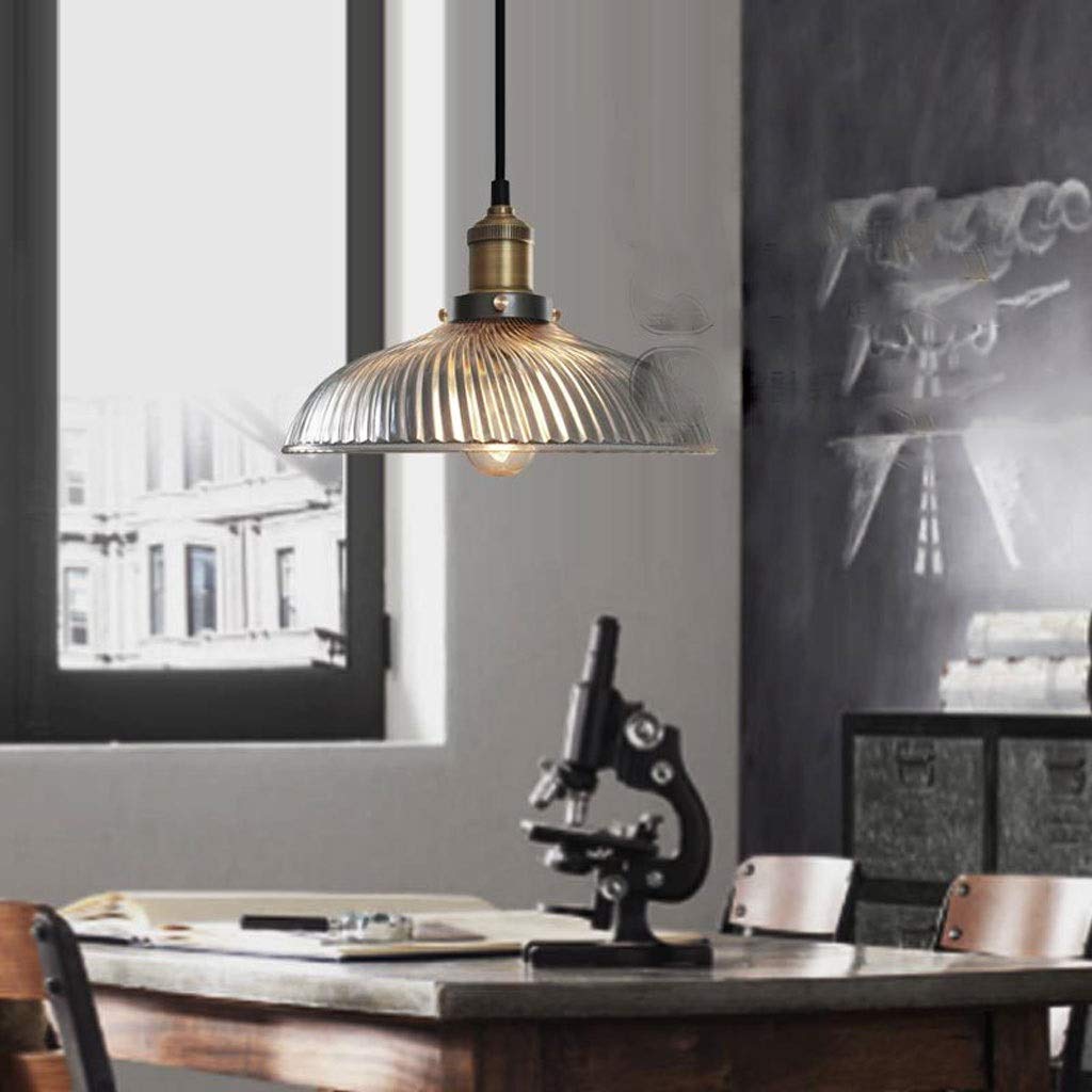 Lampadario in Vetro retrò Industriale - Elegante lampadario da soffitto dal Design Vintage, Realizzato in Cina, Perfetto per la Sala da Pranzo o per l'arredamento di casa