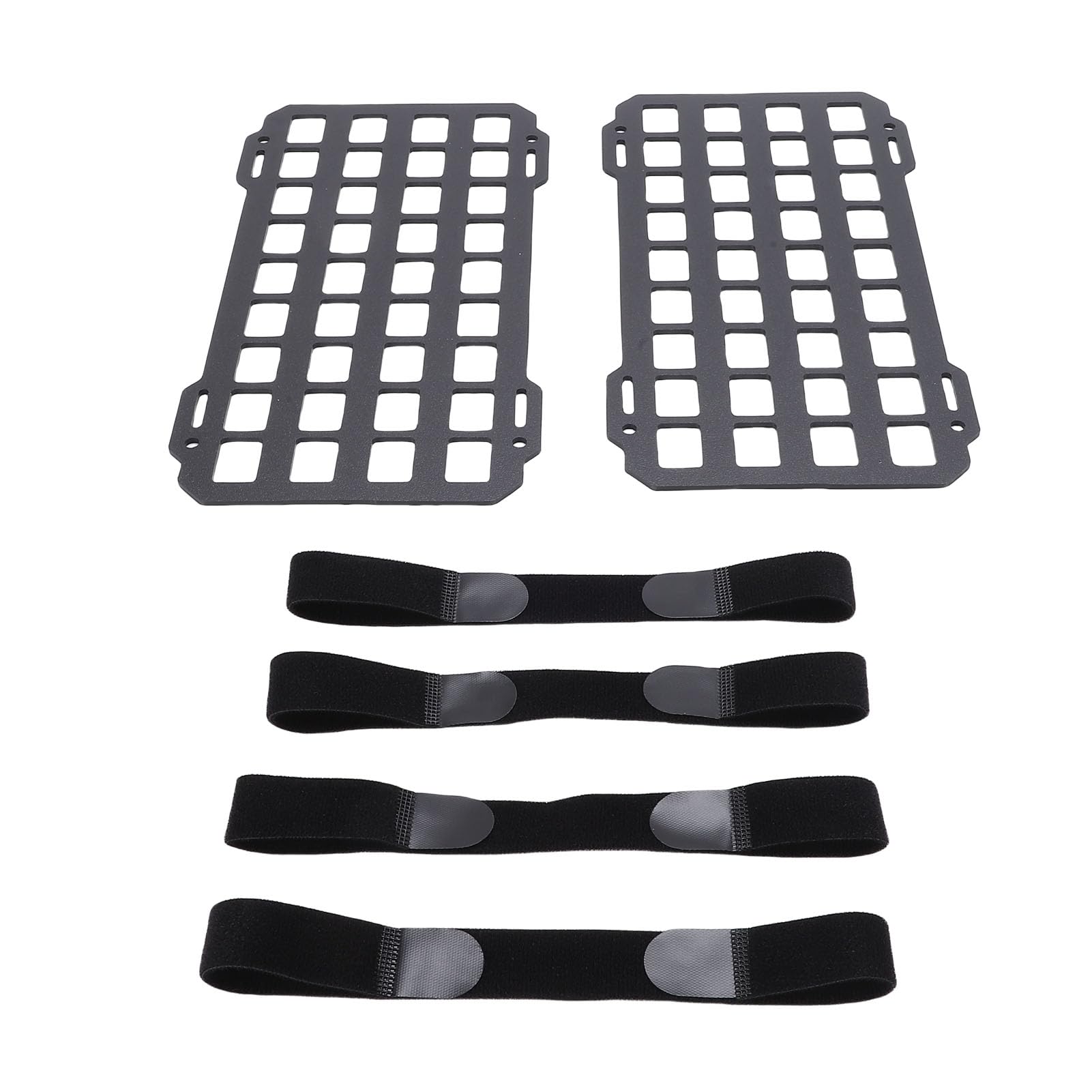 Qqmora Organisateur de Panneau Molle pour Pare-soleil, 2 Pièces, avec Rangement Polyvalent pour Outils et équipements dans la Voiture, ABS 30.5x14.7cm