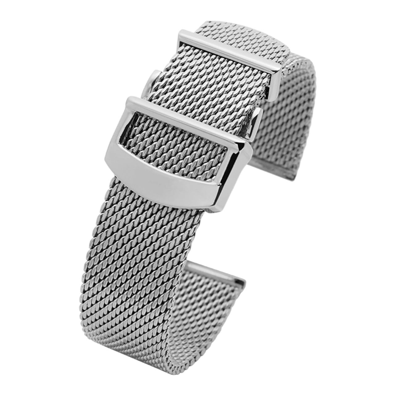 20 Mm 22 Mm Milanaise-Edelstahl-Mesh-Armband, Kompatibel Mit Omega Seamaster 300 007, Kompatibel Mit Faltschließe Der IWC PORTOFINO FAMILY-Serie