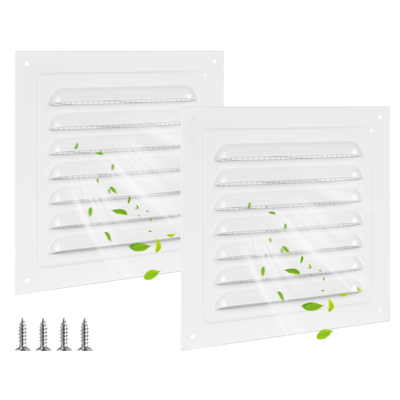 Befun 2PCS Aluminium Air Vent Grille Cover 6'' x 6'' with Insect Flyscreen