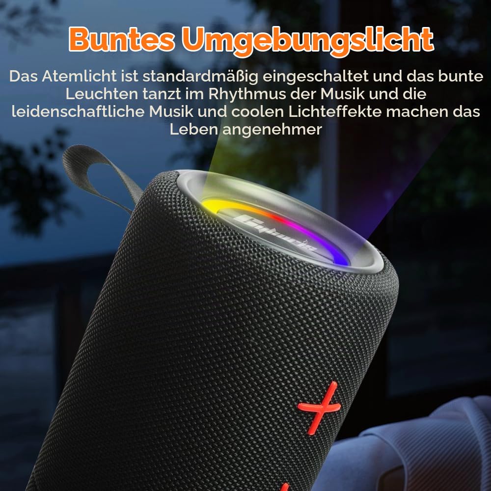 2 in 1 Magnetischer Dual Splittable Bluetooth Lautsprecher, 40W Tragbare Wireless Lautsprecher mit Deep Bass, IPX6 Wasserdicht, Bluetooth 5.3, 24H Spielzeit, 360° Stereo Sound für Zuhause, Outdoor