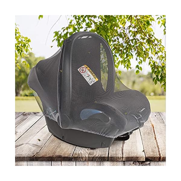 Inlesioo Moskitonetz für Babyschalen - Kindersitz Insektennetz - Universal Fit - Premium Qualität - Reißfest & Waschbar… – Bild 6