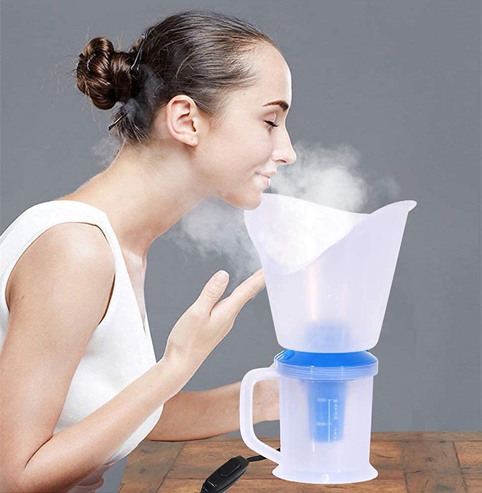 VYAPTI Face, Nose, and Cough Steamer 3 in 1 Plastic Steam Vaporizer, Facial Sauna, and Facial Steamer Machine
