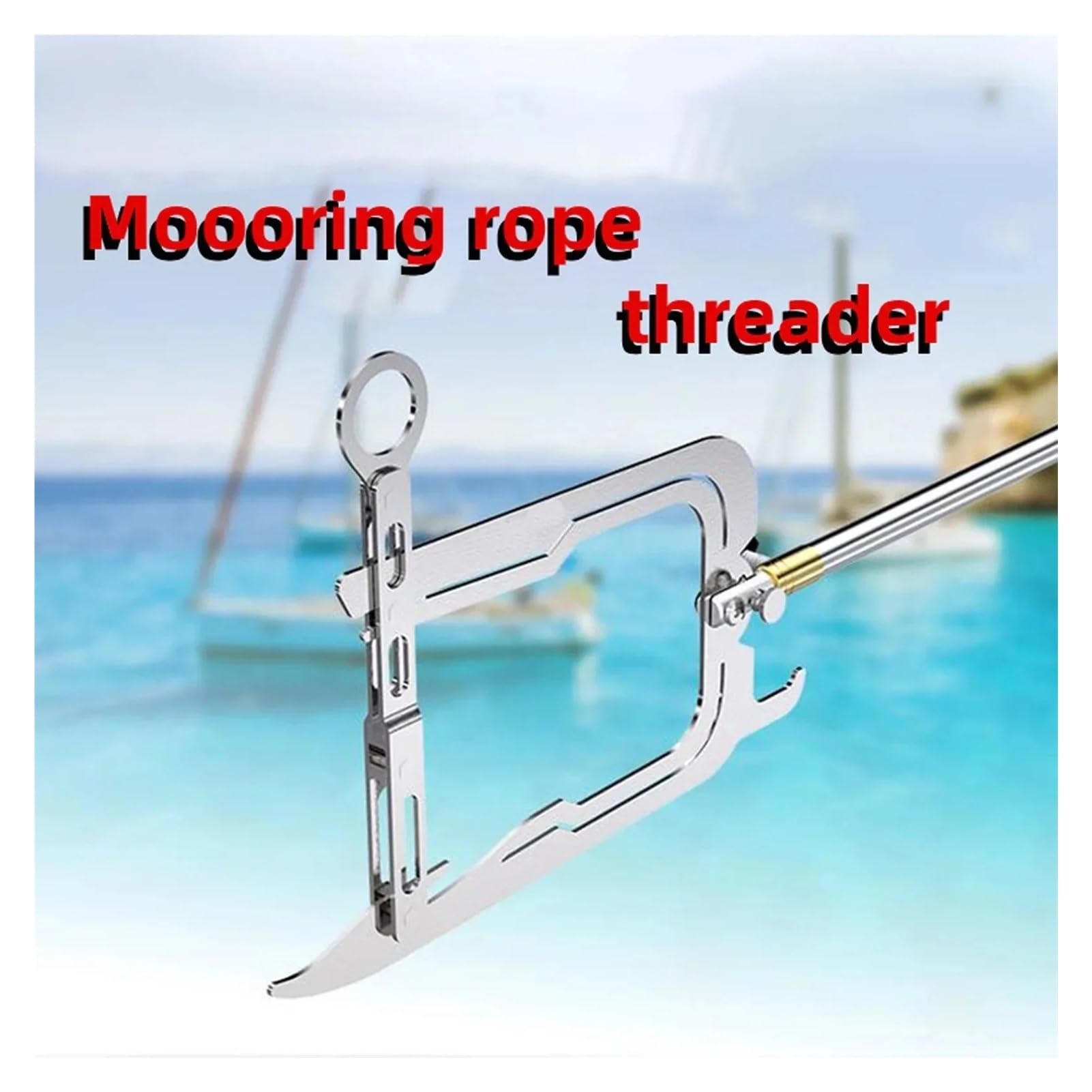 Gancio Telescopico per Barca Gancio for ormeggio Multiuso in Acciaio Inox, passacavo a Lunga Distanza, Accessorio Portatile for Kayak, Barca