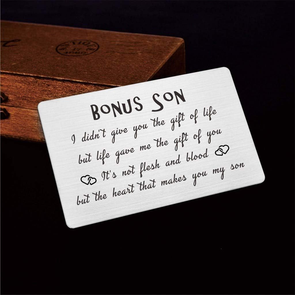 Happy Birthday Bonus Son Amazon.com : Stepson Gifts From Stepmom Stepdad, Like A Son To Me, Step Son  Birthday Card Gifts, Son In Law Gifts For Wedding Day, Adoption Gifts :  Office Products