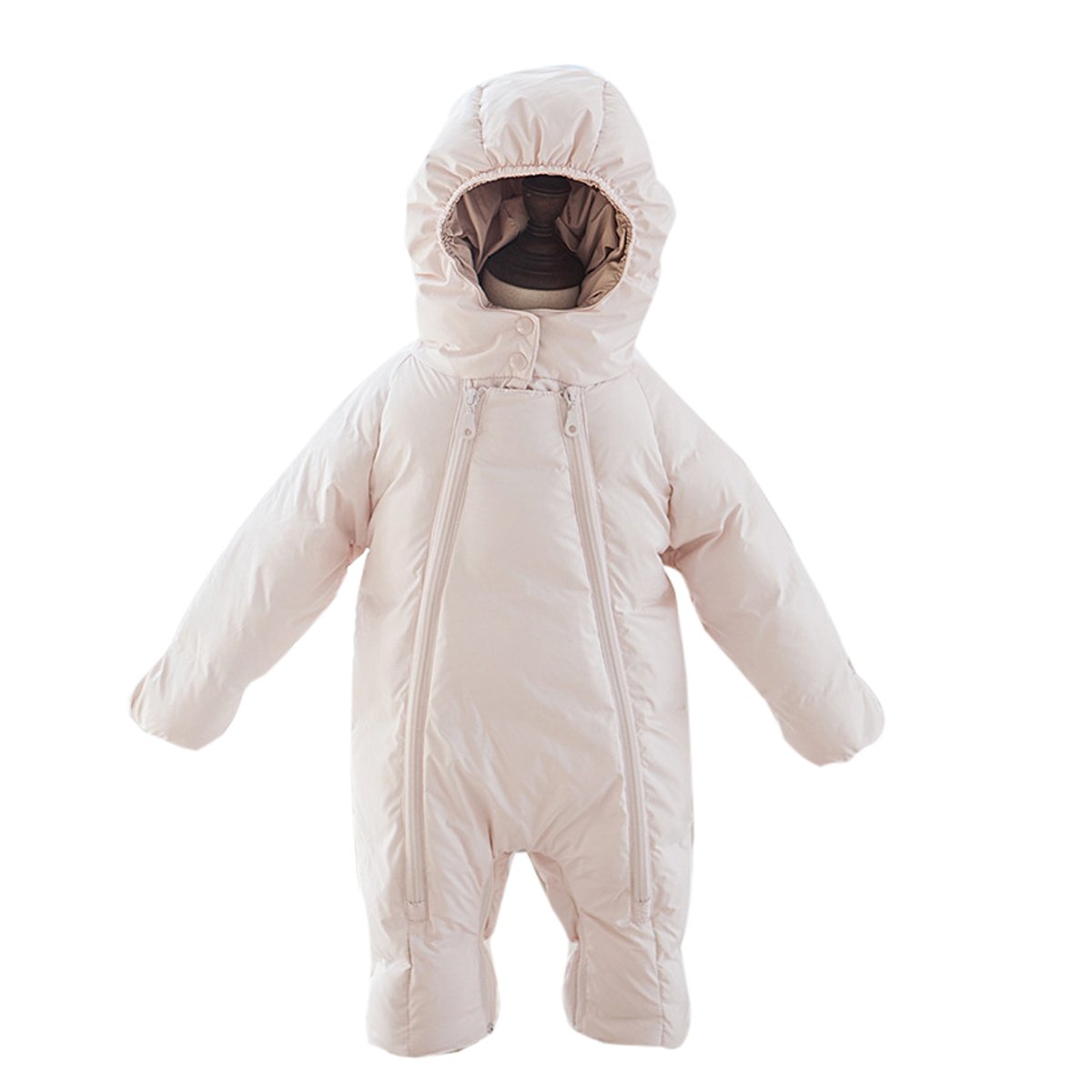 Ding Dong Baby Boy Girl Winter Hooded Puffer Pram Snowsuit £¨White,12M£©
