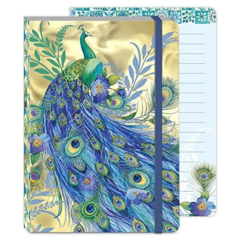 Punch Studio Soft Cover Bungee Journal-Peacock Gold (46010) 4.5 x 6.5 in Cover