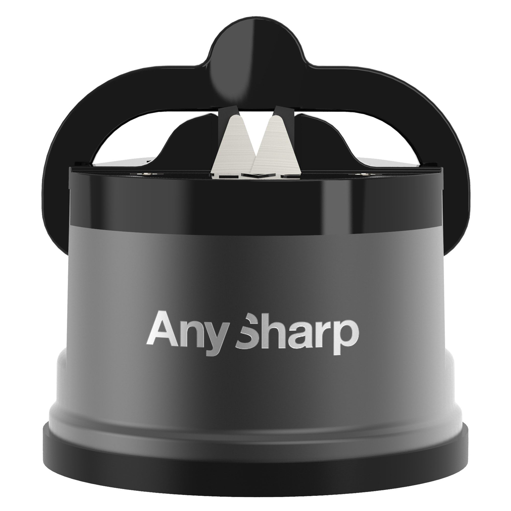 AnySharpPro Metal World's Best Knife Sharpener with Suction, Gunmetal
