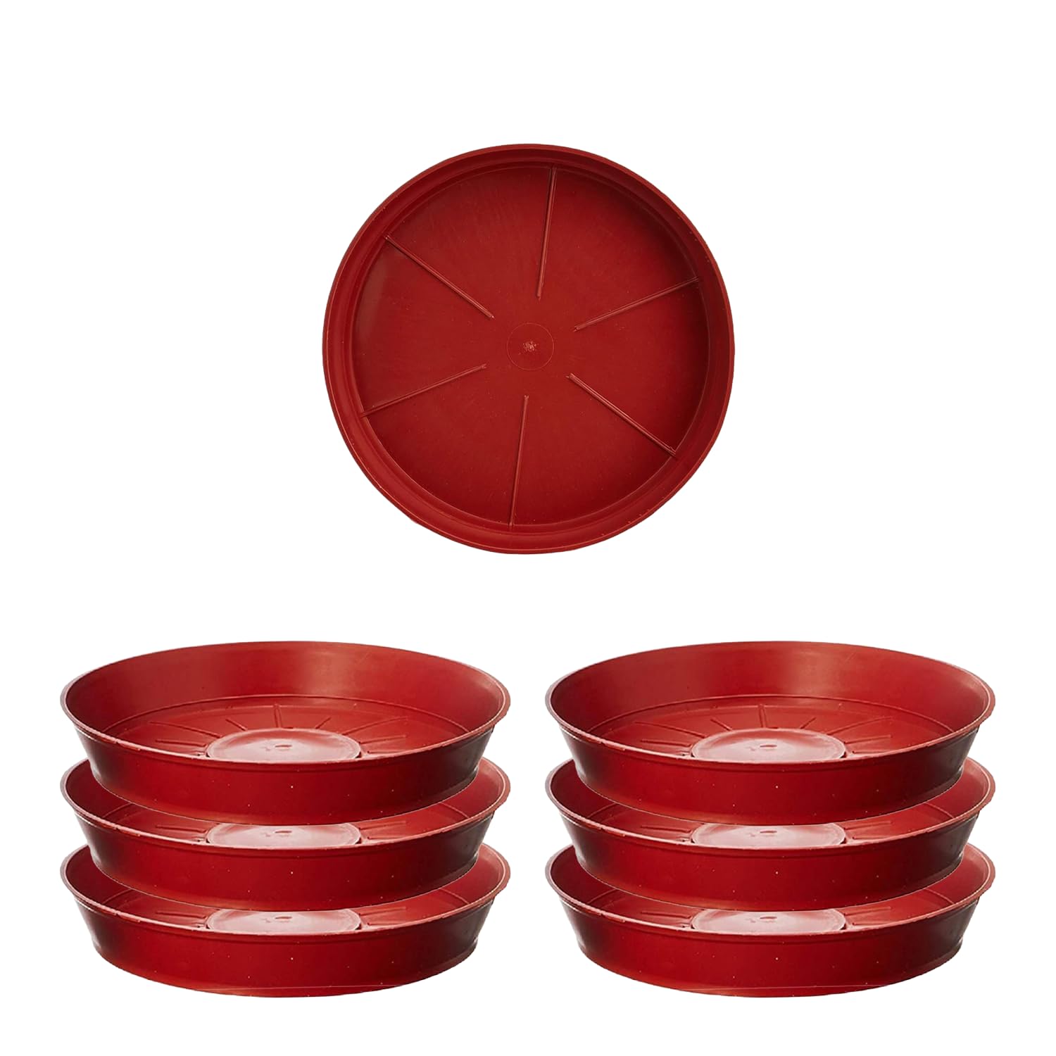 NAYRA Plant Saucer, Heavy Duty Plastic Plant Water Trays, Drip Trays for Pot, Flower Saucers for Indoors, Terracotta Color (8 INCH, 12) (B0D8H3W324) Amazon Price History, Amazon Price Tracker