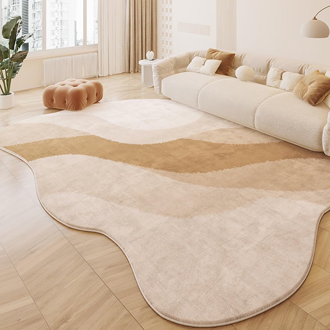 Tapis de salle de bain anti-froid fausse laine épaisse