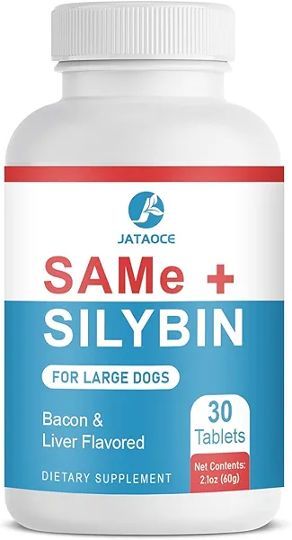 Same and Silybin for Dogs - S-Adenosyl-L-Methionine, Same for Dogs, Liver Supplements for Dogs, Hepatic Supplement for Liver & Brain, Dog Liver Support (Same+Silybin), All Dogs (Under 120 lbs)