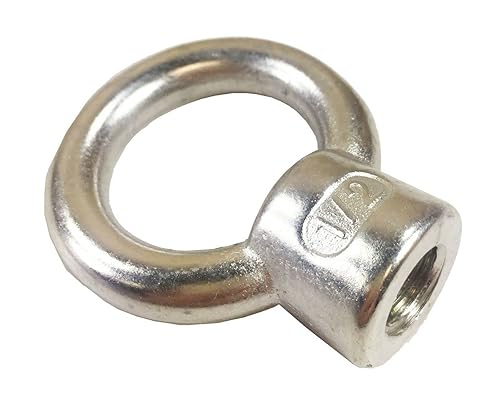 Miniatura 5 de 4 tuercas de ojo de elevación de acero inoxidable 316 de 14 de pulgada UNC de grado marino (14 de pulgada - 4 unidades)