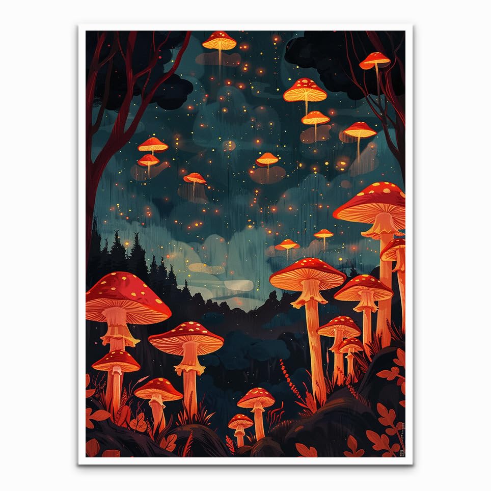 Trippy Mushroom Desktop Wallpaper