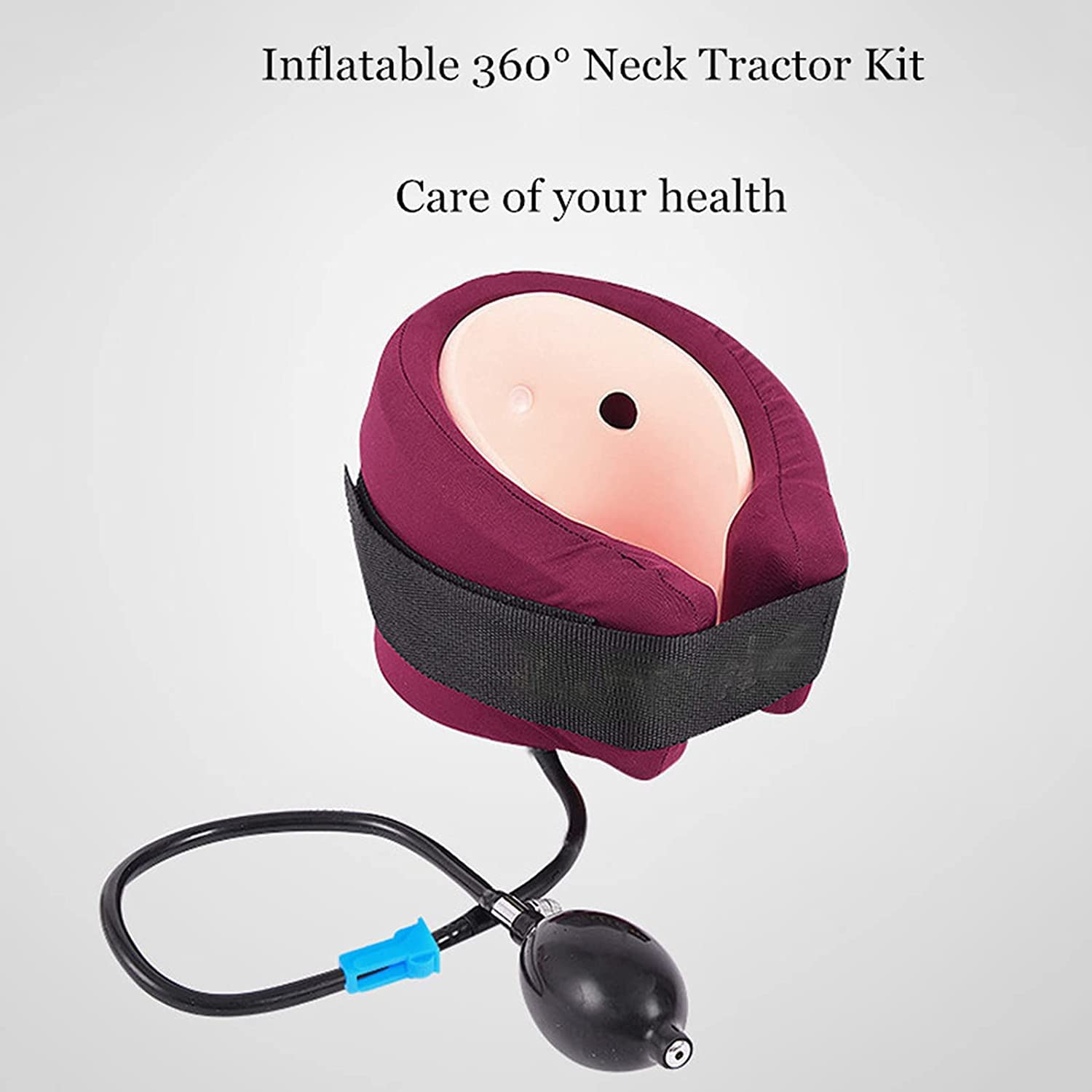 Zervikales Nackentraktionsgerät und Nackendehner - Aufblasbares und verstellbares Halsband und Nackenstützkissen, hochwertiges Nackentraktionsgerät für den Heimgebrauch