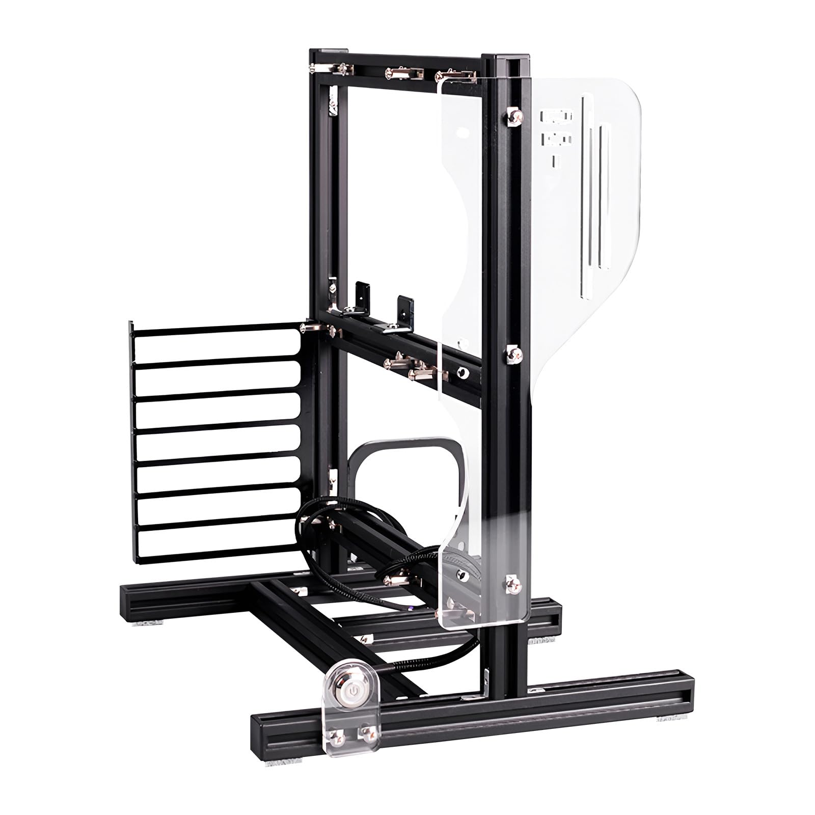 Computer Motherboard Case Rack DIY Personality ATX/M-ATX/ITX Chassis Bracket Open Chassis Rack Vertical Test Frame Aluminum Chassis Set for PC Motherboard Case