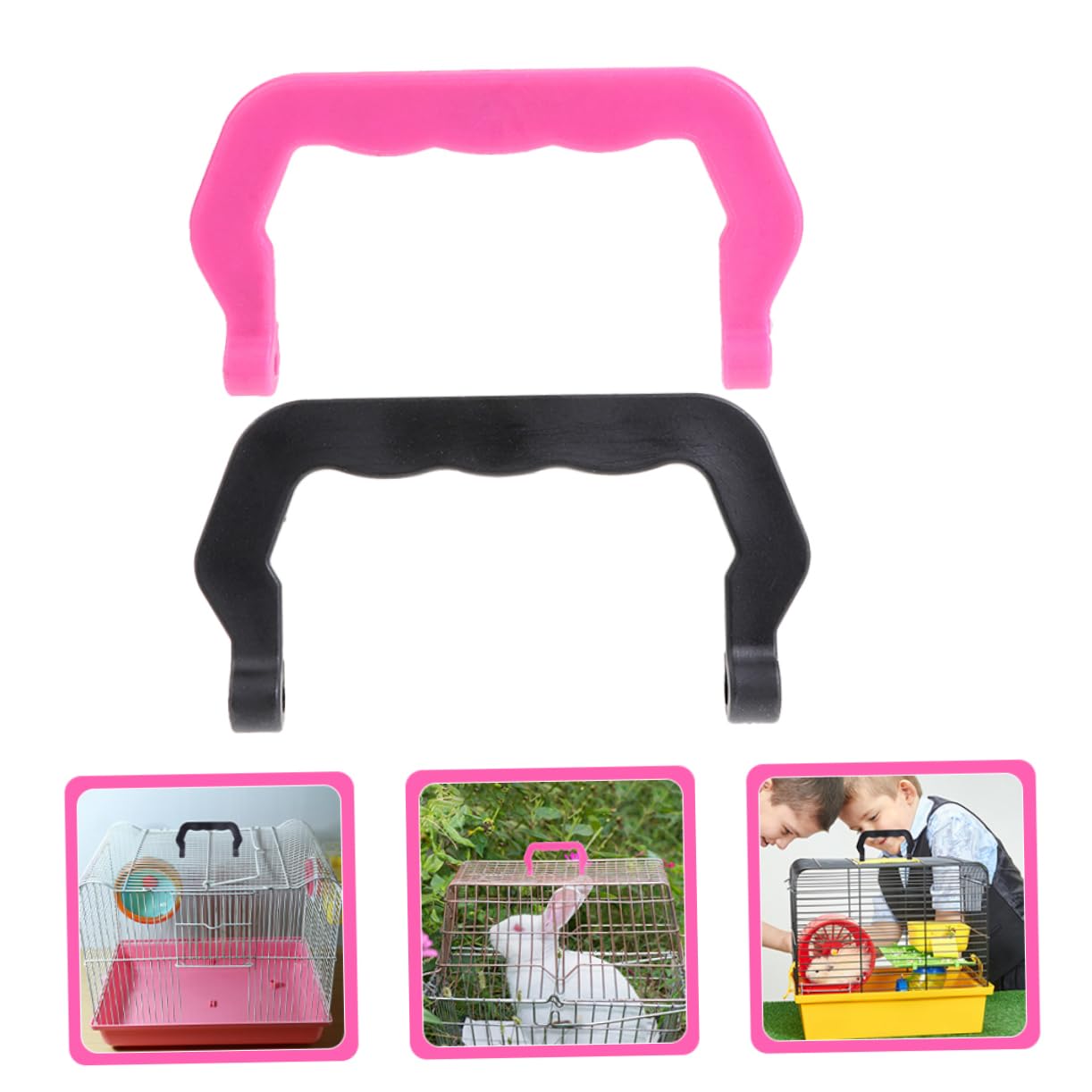 VANZACK 20pcs Plastic Pet Cage Handles Portable Detachable for Mice Hamsters Birds Cage Accessories