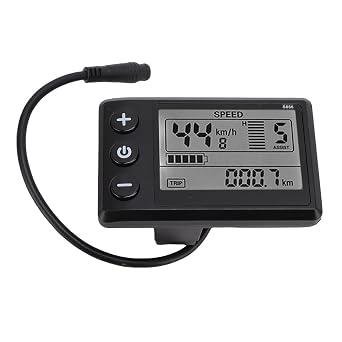 Buachois Electric Bike LCD Display, S866 Display Panel with 6 Pin Connector for Electric Scooter Bicycle Cycling Accessories