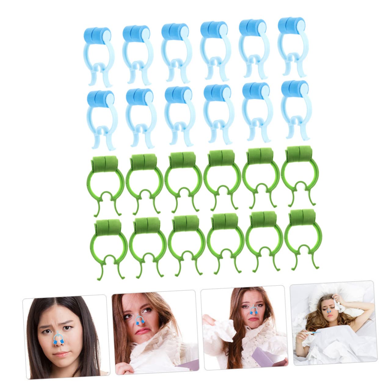 Healeved 3 Sätze Atemtrainingsgerät für Lunge Stop Nasenbluten Clip Nasal Obstruktion Pflege Nasenstopper Clips Stück * 3