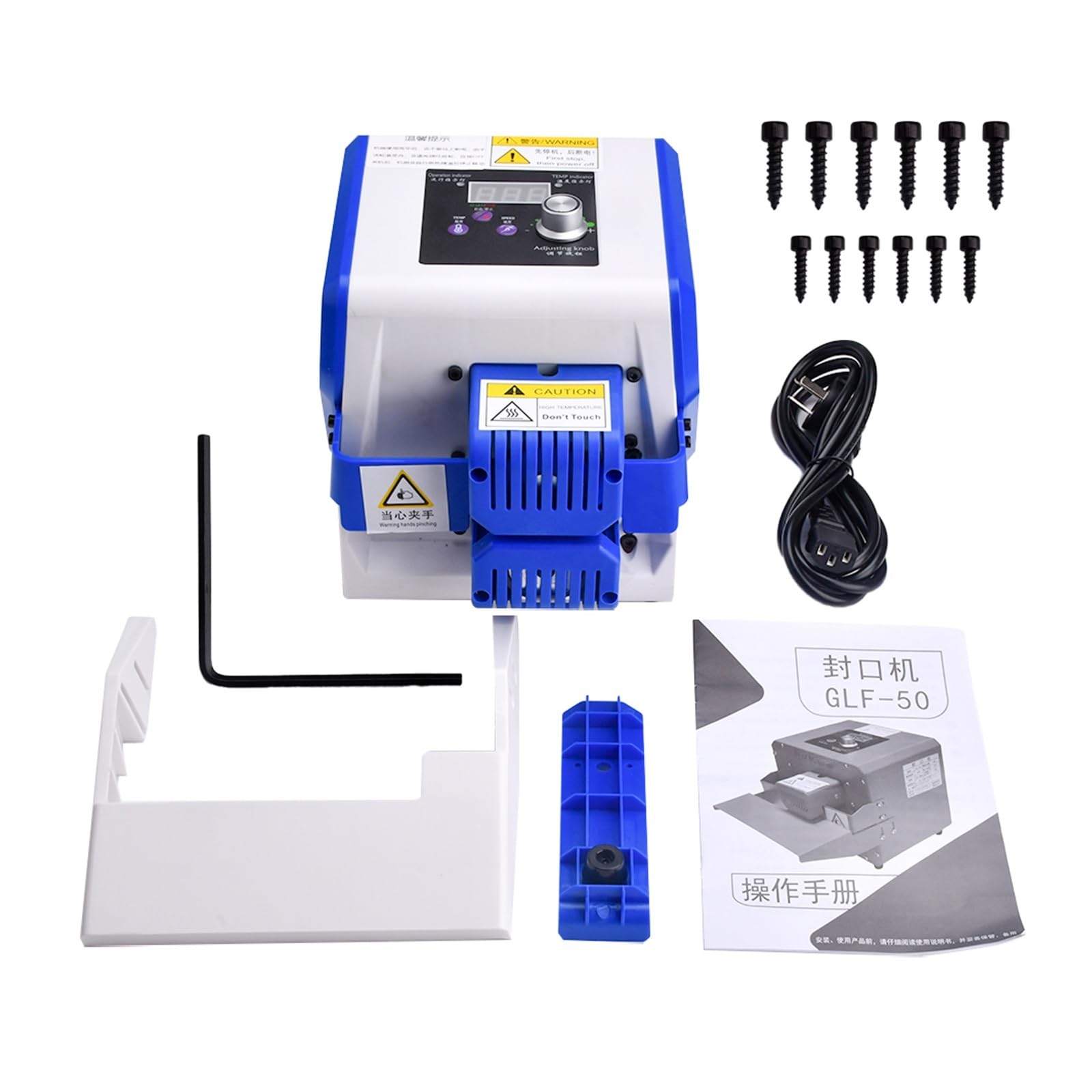 Máquina selladora, Selladora industrial portátil GLF-50 AC de 80 a 180 ℃, máquina selladora pequeña de calentamiento rápido con control de temperatura de 300 W y 50 Hz Para bolsas de plástico(Pink)