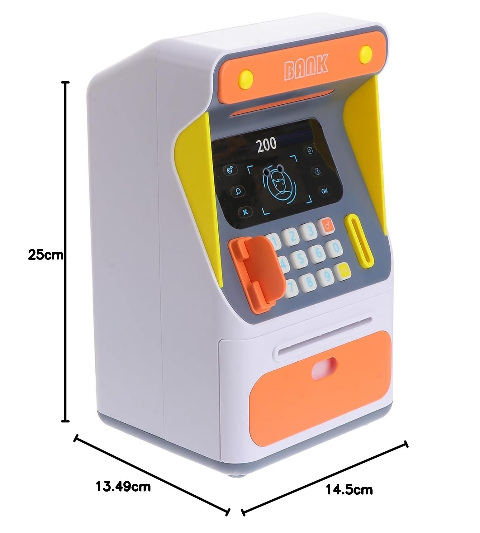 Magicwand FACE Recognition Musical Money Safe Kids Piggy Savings Bank with Personal ATM Card【Yellow】【Pack of 1】 — Amazon image 10