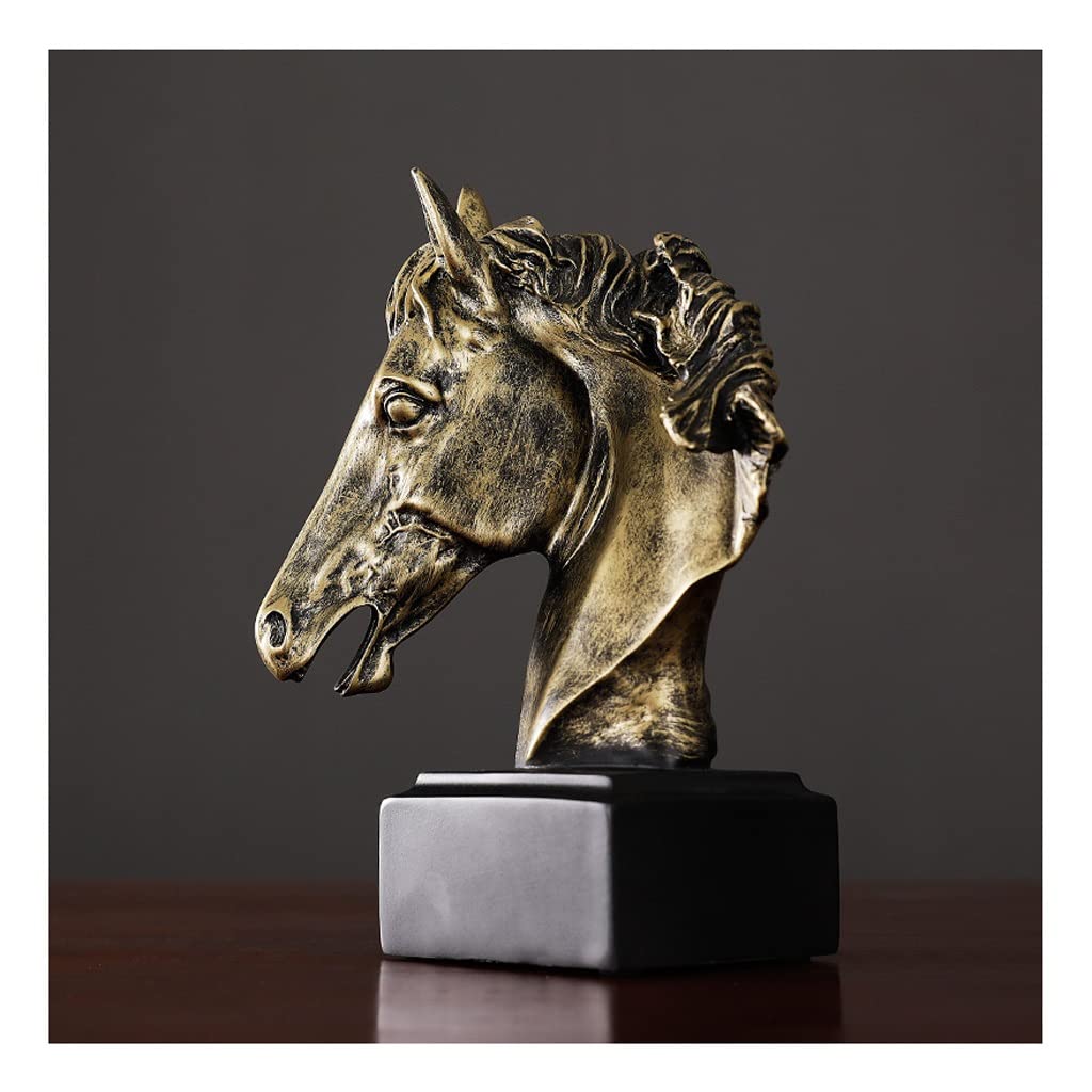 Statue de tête d'animal en résine style rétro, cadeau idéal pour bureau