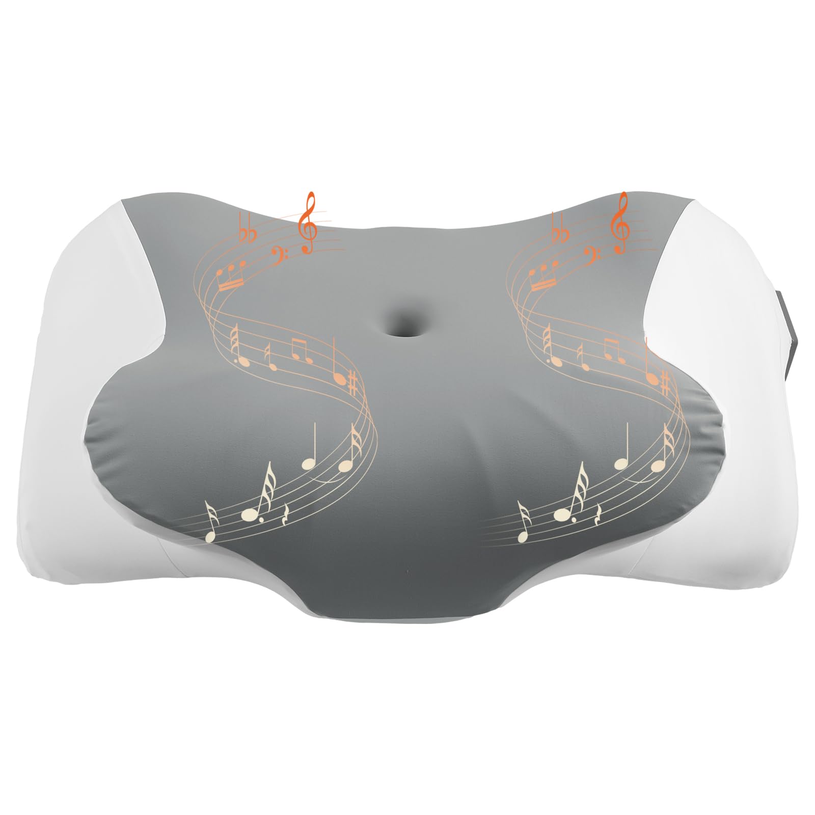 FUNYKICH Almohada de Espuma Viscoelástica de Ruido Blanco con 32 Sonidos, 58×36×8/11.5cm Almohada Cervical Ergonómico de Mariposa, Funda Desenfundable y Lavable,Tecnología de Conducción Ósea