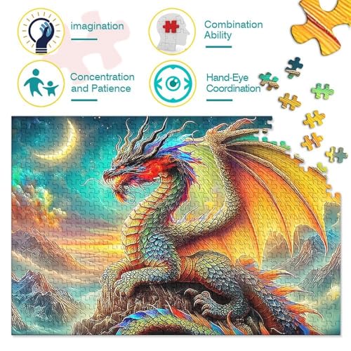 Rompecabezas de 1000 piezas de criaturas míticas: un desafiante reto mental de 38x26 cm 3