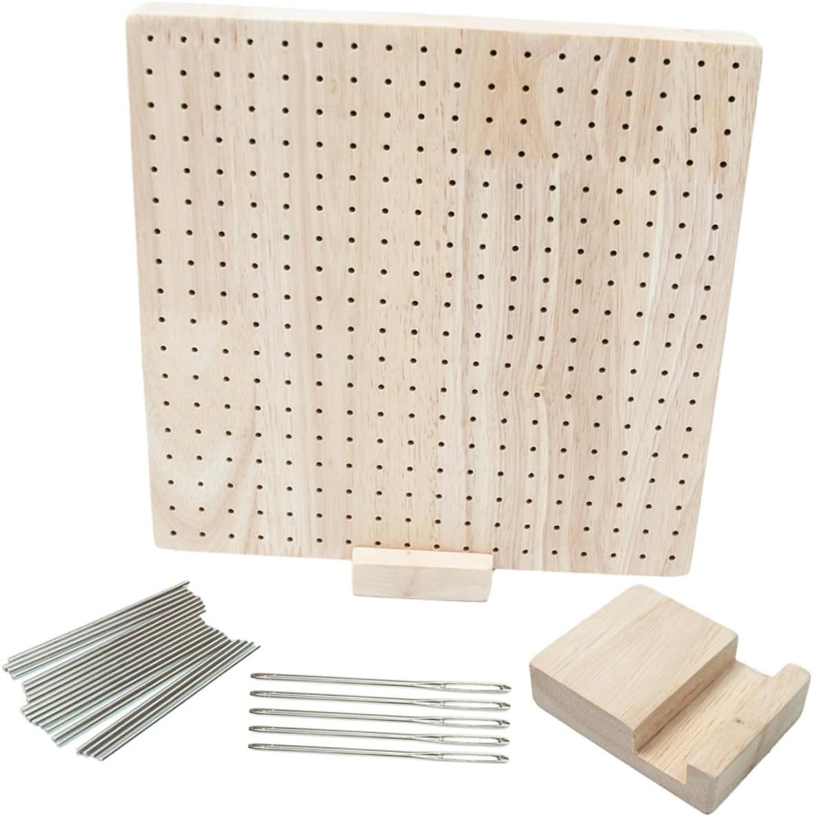 Anneome Knitting Aid Tool Wooden Blocking Board Crochet Wooden Board Positional Needles for Crocheting Projects