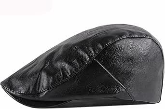 Chapeau Newsboy En Cuir PU - Casquette Plate Style Gatsby Pour Hommes Et Femmes, Ajustable 58-61 Cm