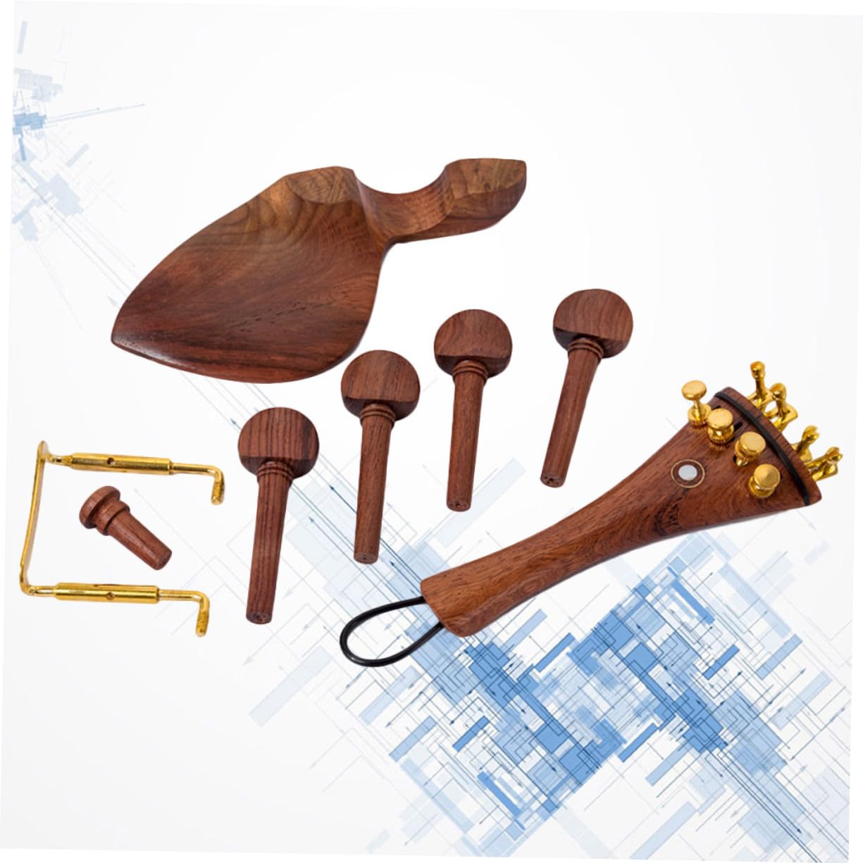 PRETYZOOM 15 piezas Accesorios para Violín de Clavijas Mentonera y Cordal Resistentes y Hechos Mano para Violines de Alta Gama