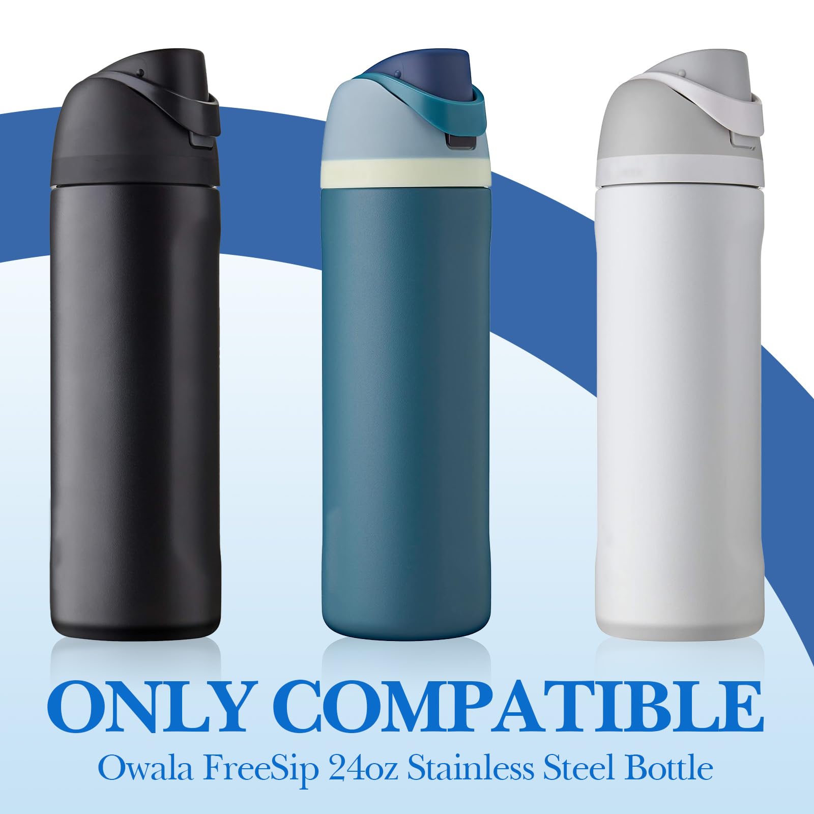 Linkidea 6 Fondini In Silicone Per Borracce Owala: Proteggi Il Fondo Da Ammaccature E Rumori - Compatibili Con FreeSip, Twist, Flip 32oz