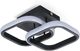 Luminária De Teto LED Quadrada E Moderna, Luz De Teto Preta Para Corredor, Quarto E Sala De Estar, 3000K-6000K