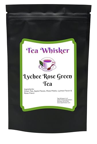 Miniatura 4 de Tea Whisker Té verde de hojas sueltas de rosa de lichi (4 oz)
