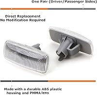Vista 2 de iJDMTOY Carcasa de lámpara lateral de señal de guardabarros delantero con lente transparente Compatible con Audi A4 A6 A8 TT, reemplaza las lámparas