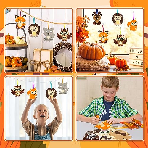 Fennoral 12 Pack Fall Craft Kit For Kids Make You Own Fall Animal Foam Stickers Fall Arts And Crafts Diy For Kids Boys Girls Party Supplies Thanksgiving Autumn Decoration thumb #5