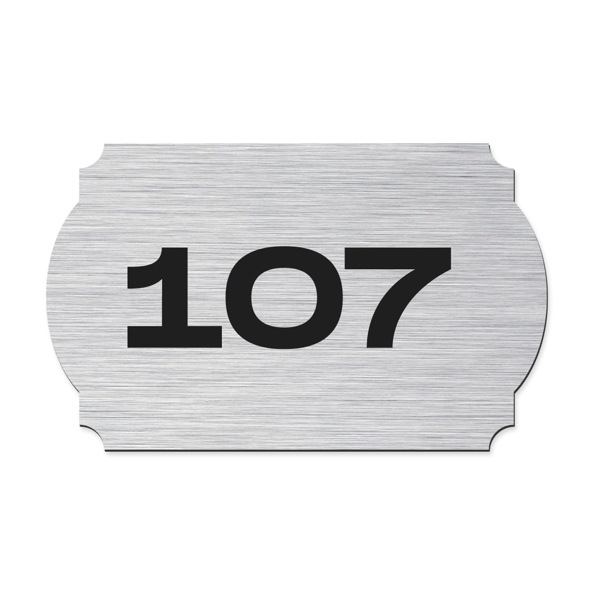 Custom Door Numbers for Home & Office | PVC Plaques with Self-Adhesive Double-Sided Tape | 4x2.5 Inches | Flat Numbers, for Offices, Malls, Multi-Purpose Use (Des02 Gold) — Amazon image 2