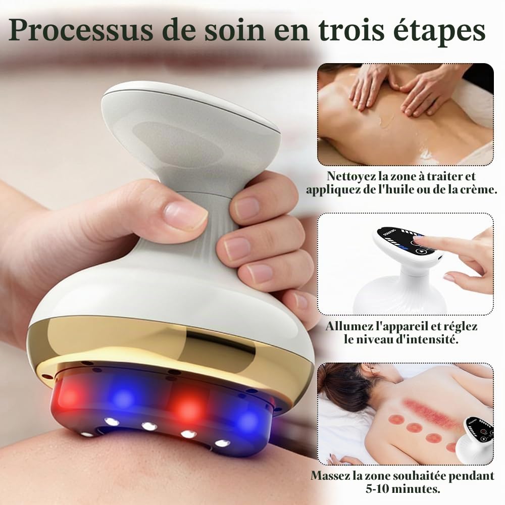 Ventouse Electrique Anti Cellulite,Masseur de Drainage Lymphatique,pour Réduire la Cellulite, Raffermir la Peau et Stimuler la Circulation Sanguine