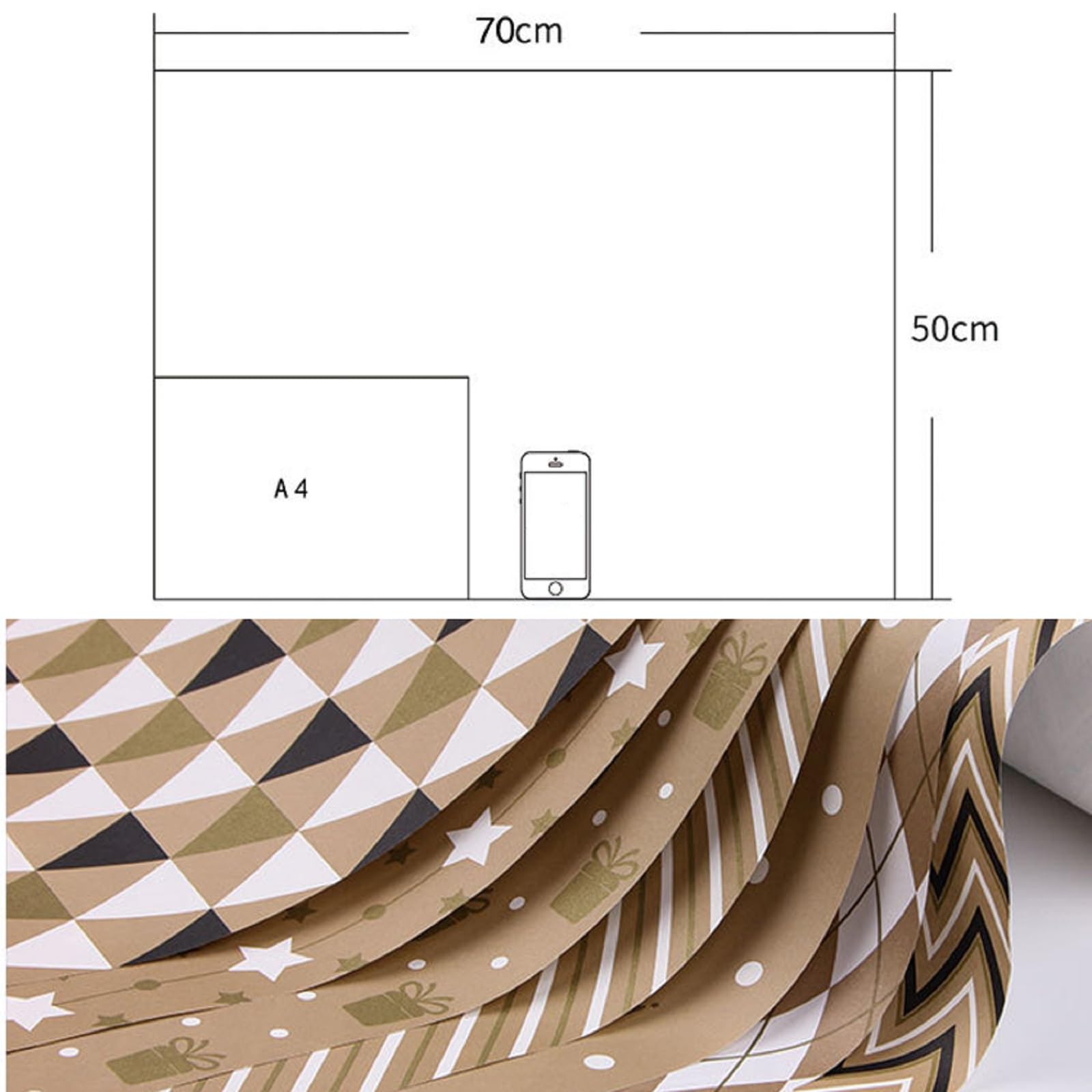 Amazon.co.jp: SAEYZ 包装紙 ラッピングペーパー ドット柄 ストライプ