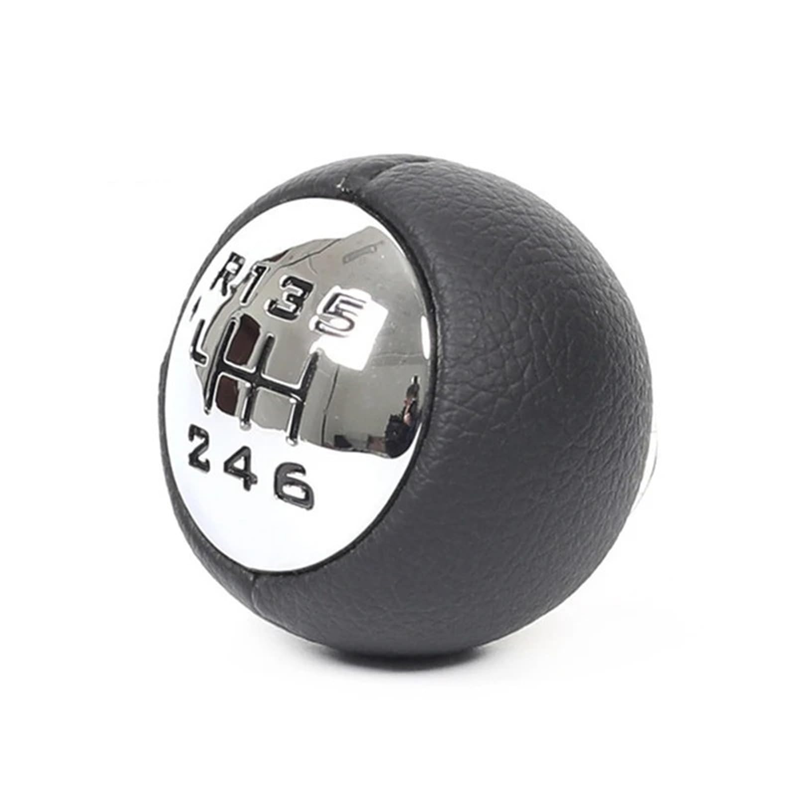 Xexjhqq 6 Speed Gear Stick Knob For Peugeot 307 308 3008 407 5008 807 5 Pu Leather Gear Shift Knob Head Handball(6 Speed)
