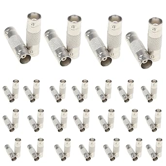 BNC Female Coupler 50pcs Pack, BNC Female to Female Adapter Connector for CCTV Camera System Cable Extension