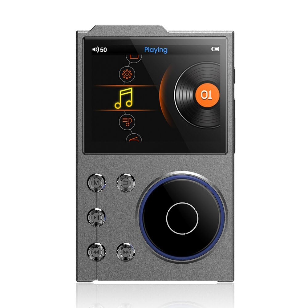HiFi MP3 Player with Bluetooth, Lossless DSD High Resolution Digital Audio Music Player, Portable Audio Player with 16GB Memory Card, Support up to 256GB