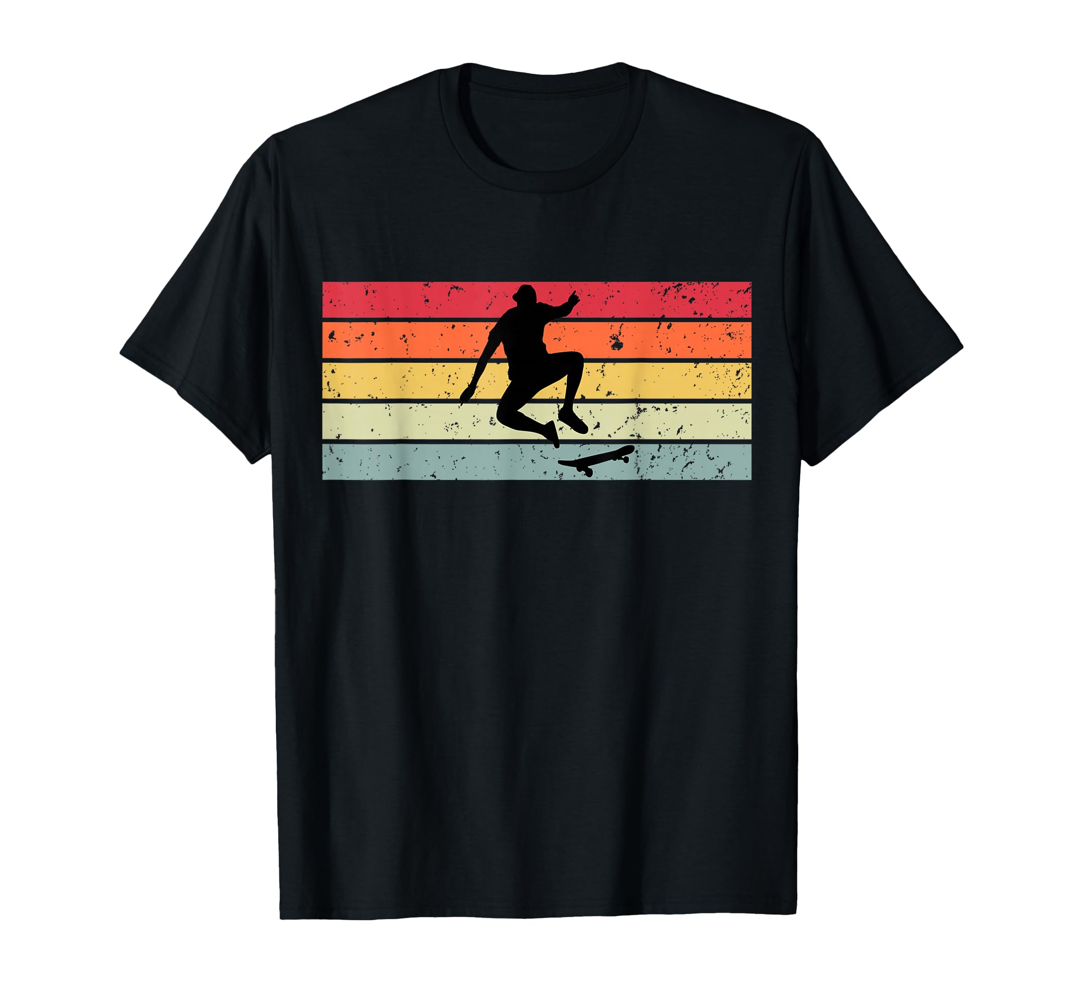 Skaters Having Fun Retro Sunset Skateboard Gift Teen Skaters T-Shirt