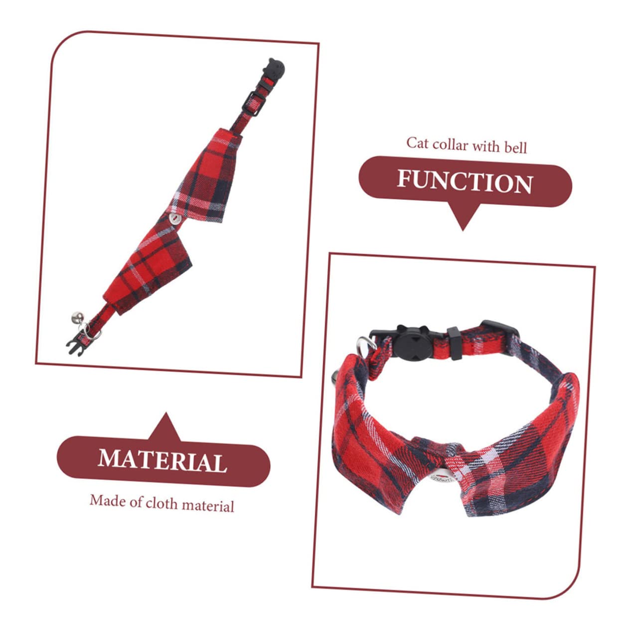 Happyyami 10pezzi Collare Per Gatti Regolabile Con Campanellino e Stile Plaid Collare Sicuro e Carino Per Feste e Occasioni Speciali Design Adatto Gatti e Cuccioli