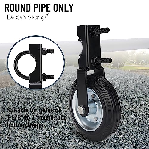 634 heavy duty farm gate wheel black 1 pack