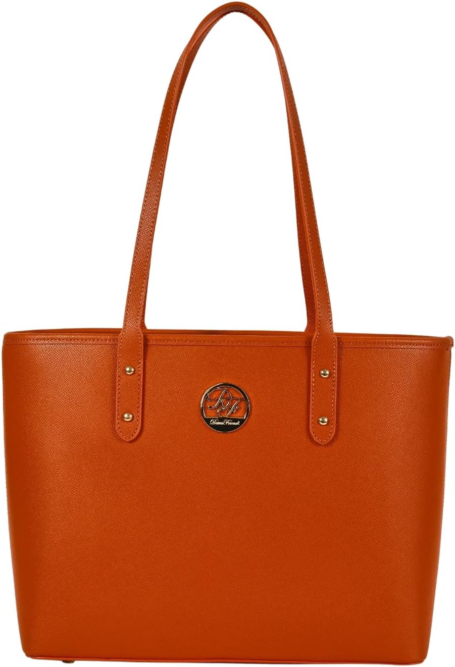 Genuine Leather Tote Bag for Women Shoulder Bag with Zipper Closure