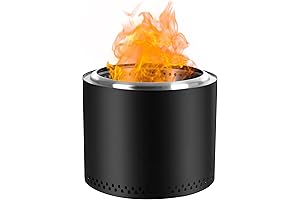 19-Inch Smokeless Fire Pit, Portable Outdoor Firepit